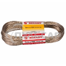 Трос стальной в ПВХ оплетке d=2,5 мм, прозрачный (моток 20 м) Rexant Трос стальной в ПВХ оплетке d=2,5 мм, прозрачный (моток 20 м) Rexant