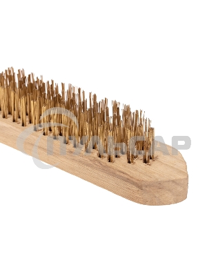 Шестирядная стальная щетка с деревянной ручкой 280 мм Kranz