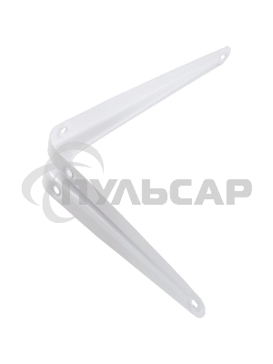 Кронштейн угловой с ребром 300 х 350 мм, белый Сибртех