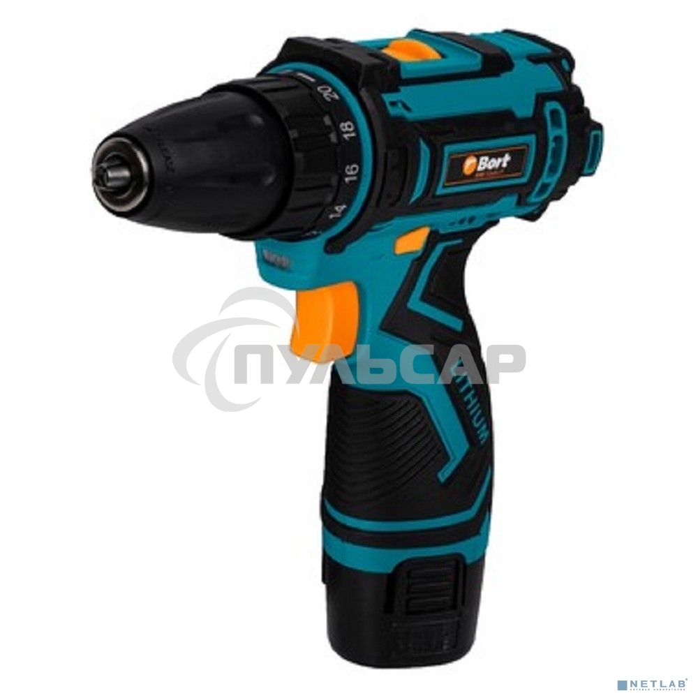 Дрель-шуруповерт Bort BAB-12x2Li-F, Аккумуляторная, 12В, 1 АКБ