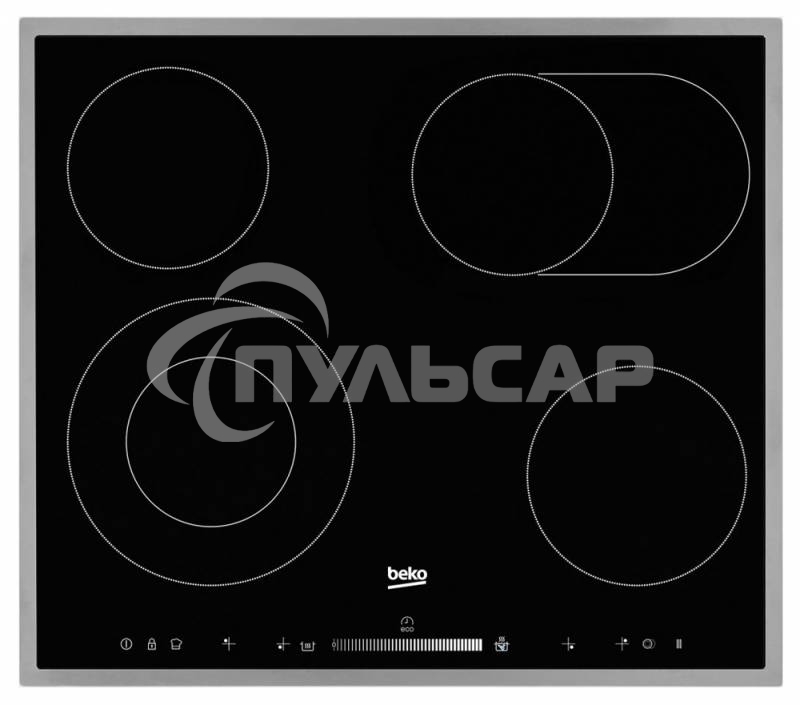 Встраиваемая электрическая варочная поверхность Beko HIC 64503 TX, черный