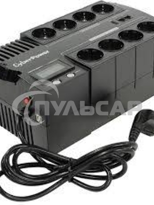Источник бесперебойного питания CyberPower BS850E NEW линейно-интерактивный 850ВА/480Вт, 4+4 евророзетки, USB UPS Line-Interactive CyberPower BS850E NEW 850VA/480W USB (4+4 EURO)
