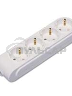 Колодка удлинителя 4-м с заземл. защ. шторки Makel N4210000