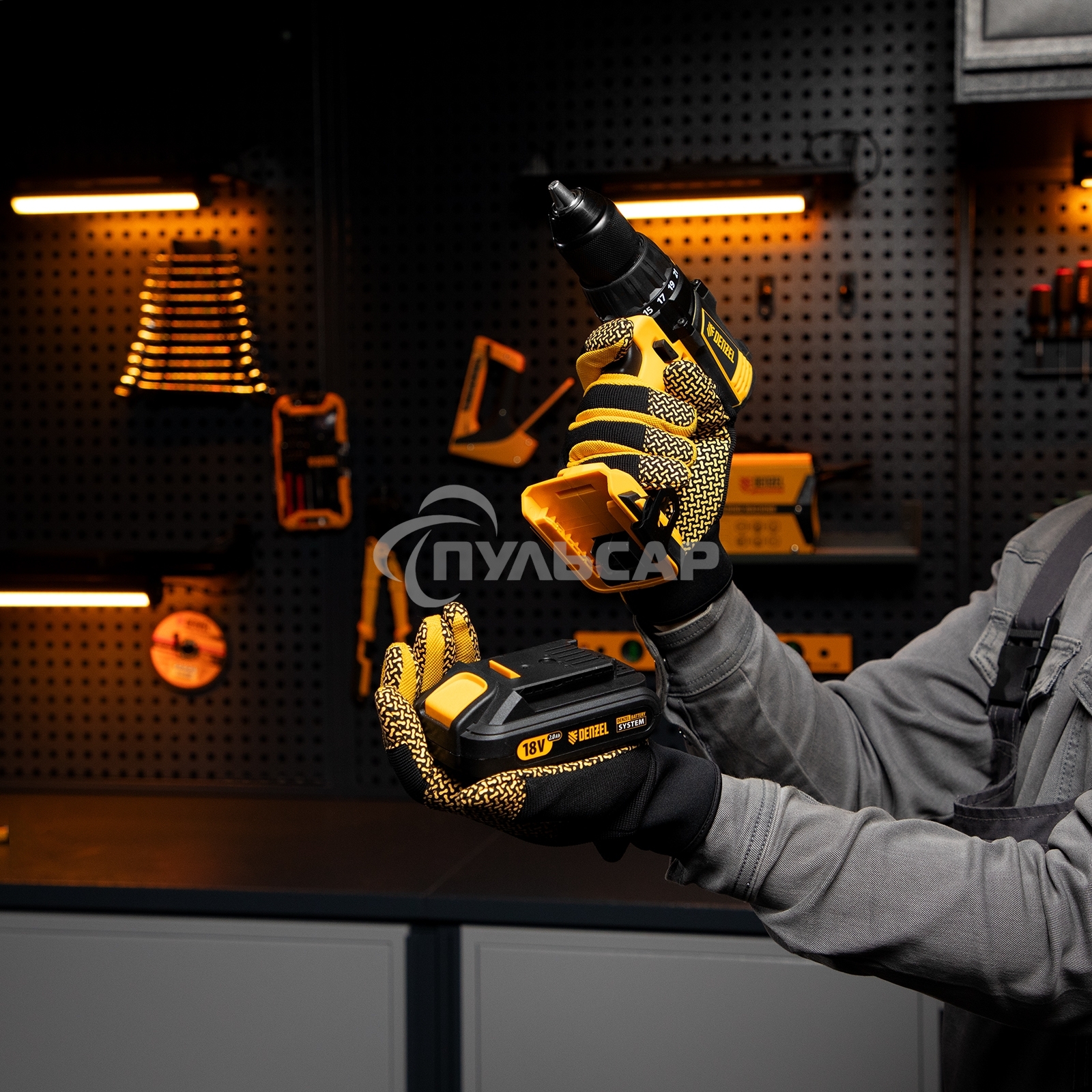 Батарея аккумуляторная IB-18-2.0, Li-Ion, 18 В, 2,0 А·ч Denzel