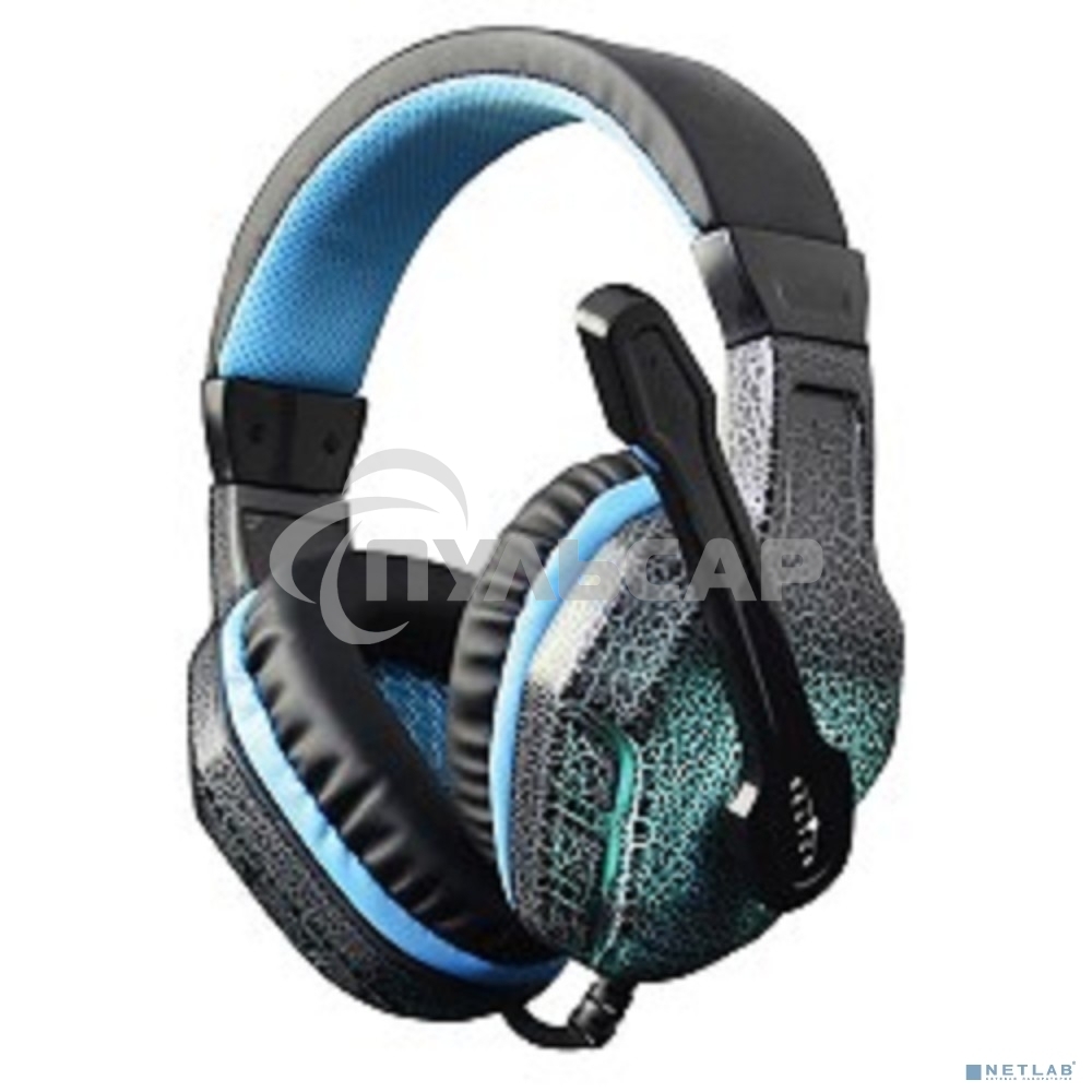 Наушники с микрофоном Oklick ZEUS HS-L400G черно-синие 1.8м мониторы оголовье (NO-3000 LED)