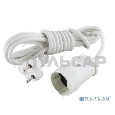 Удлинитель MAKEL 10007 1 гн 3 м б/з бел.