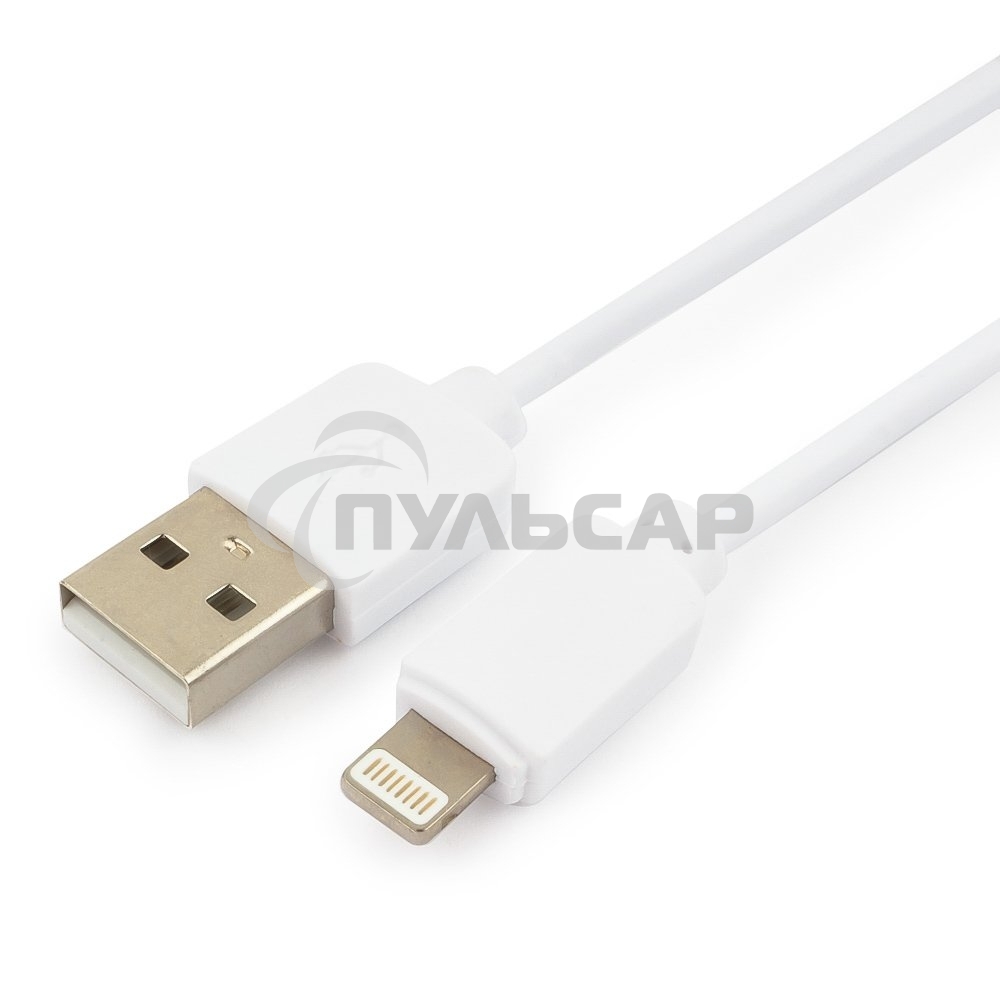 Кабель USB Гарнизон GCC-USB2-AP2-1M-W AM/Lightning, для iPhone5/6/7, IPod, IPad, 1м, белый, пакет