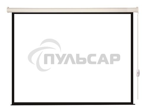 Экран с электроприводом Lumien Eco Control 220x220 см (раб. область 214х214 см) Matte White черная кайма по периметру 1:1