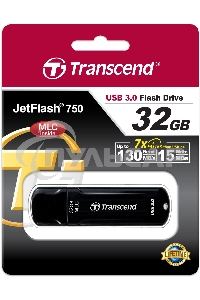 Флешка USB Transcend 32 Gb Jetflash 750 TS32GJF750K USB 3.0 черный