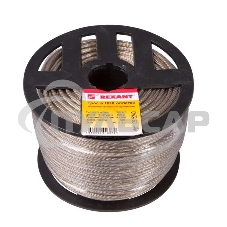 Трос стальной Rexant в ПВХ изоляции d=4.0 мм, катушка 100 метров 09-5240