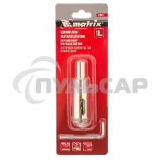 Сверло алмазное Matrix по керамограниту, 18 х 67 мм, 3-гранный хвостовик