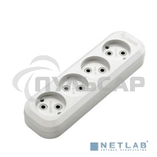Колодка удлинителя 4 гнезда без заземления MAKEL MGP141