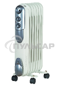 Обогреватель масляный Ресанта ОМПТ-7Н (7 секций) белый, 1500 Вт, 15 м2, термостат 67/3/3