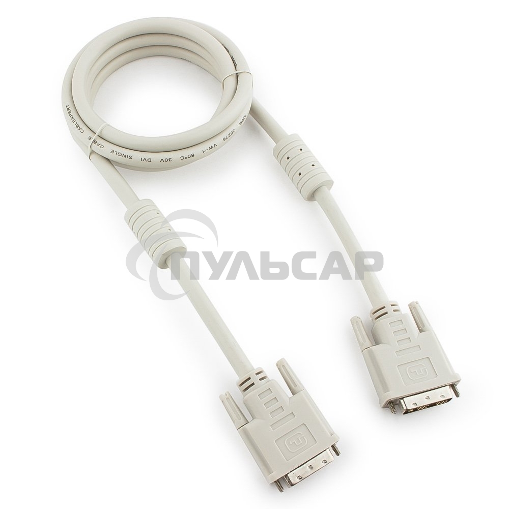 Кабель DVI-D dual link Gembird/Cablexpert CC-DVI2-6C, 25M/25M, 1.8м, экран, феррит.кольца, пакет