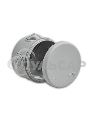 Рувинил 67010 Тусо.Коробка расп. для о/п, D = 60мм, Н = 40мм, 4ввода, IP55 (св.-серая)