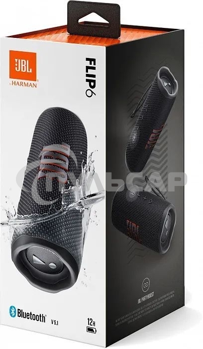 Портативная акустика JBL Flip 6, черный