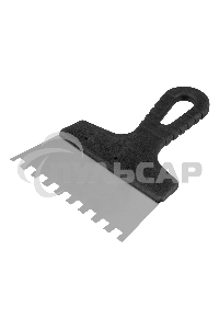 Шпатель из нержавеющей стали Сибртех 150 мм, зуб 8х8 мм, пластмассовая ручка 85471