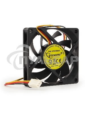 Вентилятор для корпуса Gembird 7779 черный, 70 мм, 4000 об/мин, 37.6 дБ, 3 pin