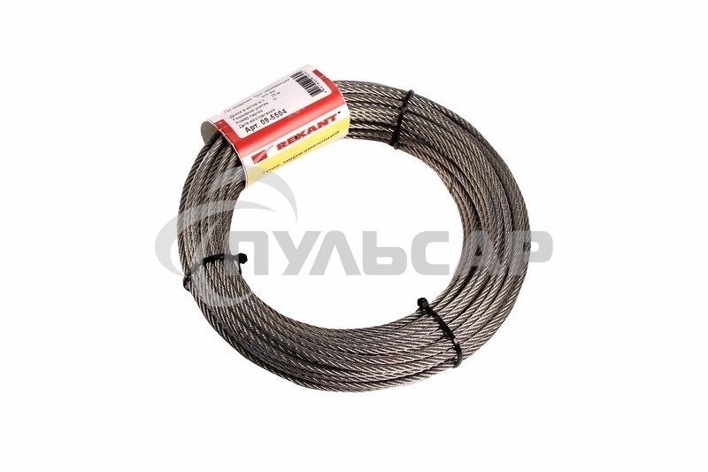 Трос нержавеющий d=4 мм, (моток 20 м) Rexant