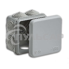 Рувинил 67030 Тусо.Коробка расп. для о/п, 70х70х40мм, 7вводов, IP55 (св.-серая)