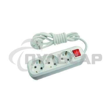 Удлинитель 3х2м с заземл. с выкл.16А IP20 Makel MGP212