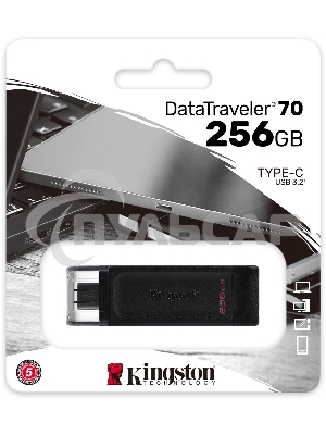 Флешка USB Kingston 256 Gb DataTraveler 70 DT70/256 Gb USB Type-C 3.2 черный