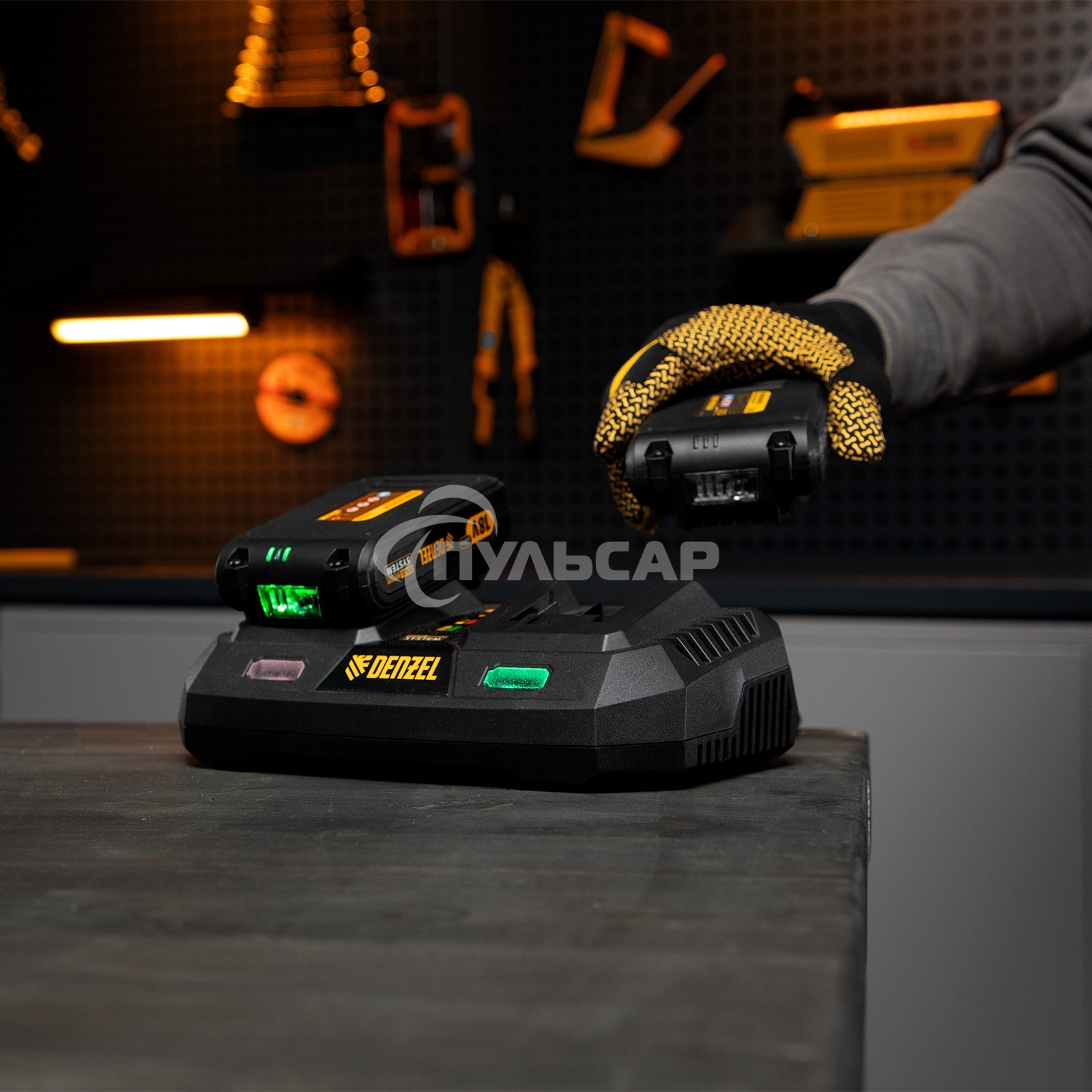 Батарея аккумуляторная IB-18-2.0, Li-Ion, 18 В, 2,0 А·ч Denzel