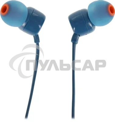 Наушники JBL Tune 110, 3.5 мм, внутриканальные, синий