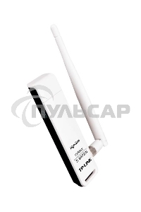 Адаптер TP-Link SOHO TL-WN722N 150Mbps High Gain Wireless N USB Adapter with Cradle, 1T1R, 2.4GHz, 802.11n/g/b, 1 detachable antenna