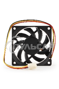 Вентилятор для корпуса Gembird 7779 черный, 70 мм, 4000 об/мин, 37.6 дБ, 3 pin