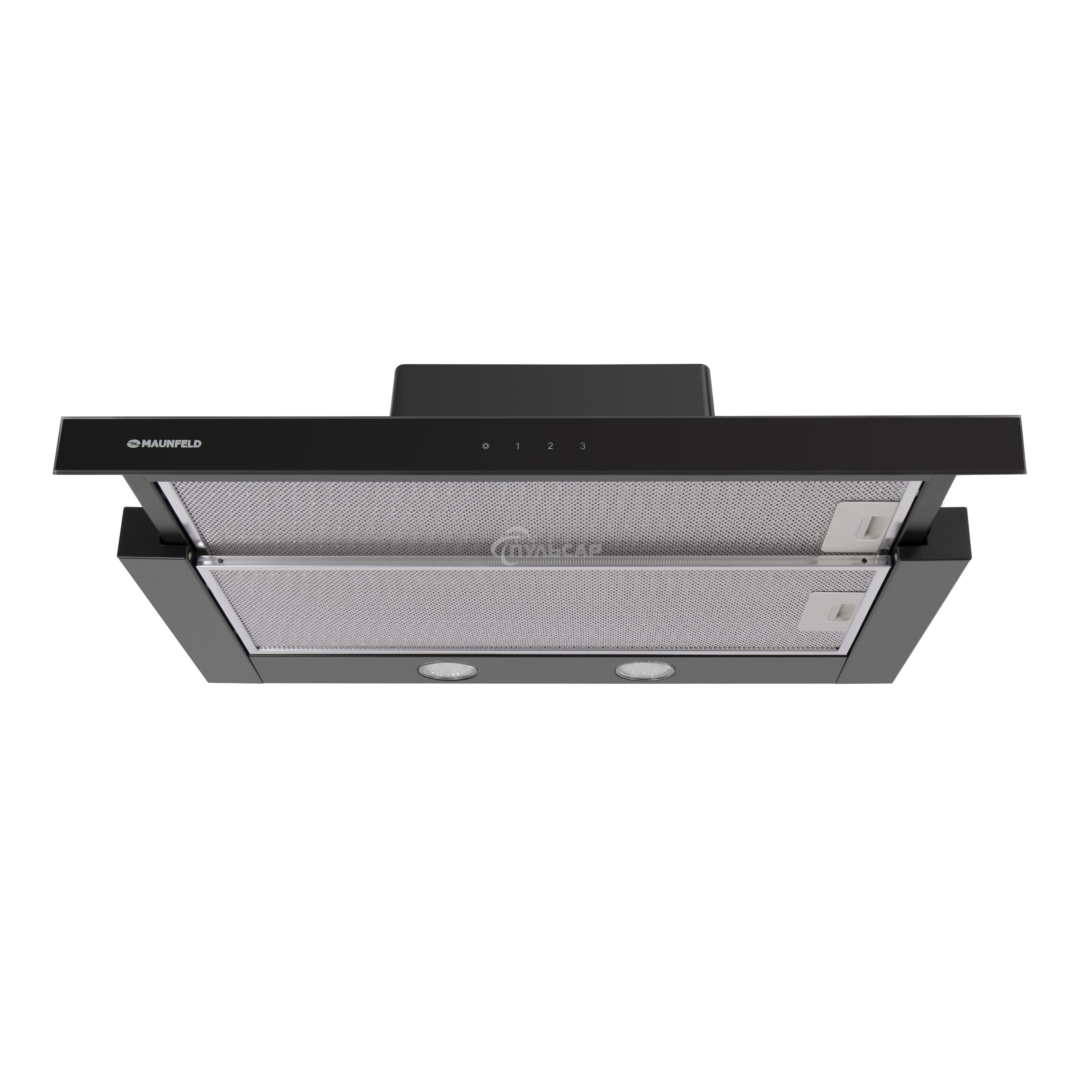 Вытяжка встраиваемая Maunfeld Ouse Touch Glass 60 черный, 60 см, 750 куб. м/ч, 48 дБ