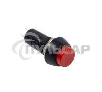 Выключатель-кнопка Rexant 250V 1А (2с) (ON)-OFF Б/Фикс красная