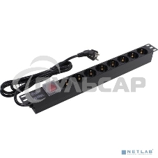 Блок розеток горизонтальный ExeGate ServerPro PDU-19H803 Al-8S-EU2-SW, 19