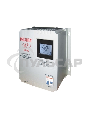 Стабилизаторы напряжения Ресанта АСН-5 000 Н/1-Ц 63/6/16 Стабилизатор Lux 220В±8%, Габариты 260х155х310, Вес 8кг