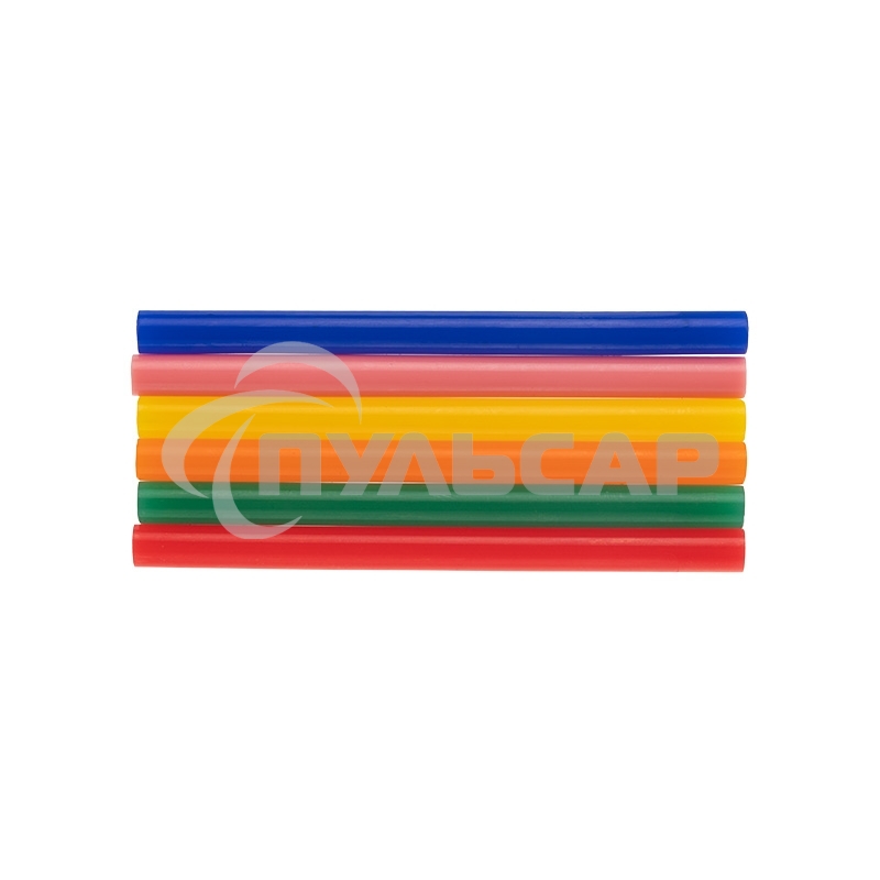 Клеевые стержни Rexant, Ø7 мм, 100 мм, цветные, 12 шт., блистер