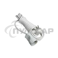 Удлинитель MAKEL 10007 1 гн 3 м б/з бел.