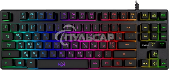 Клавиатура проводная игровая SVEN KB-G7400 (87кл., 12 Fn функций, подсветка) Игровая клавиатура SVEN KB-G7400 (87кл., 12 Fn функций, подсветка)