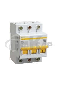 Выключатель автоматический модульный 3п D 20А 4.5кА ВА47-29 ИЭК MVA20-3-020-D
