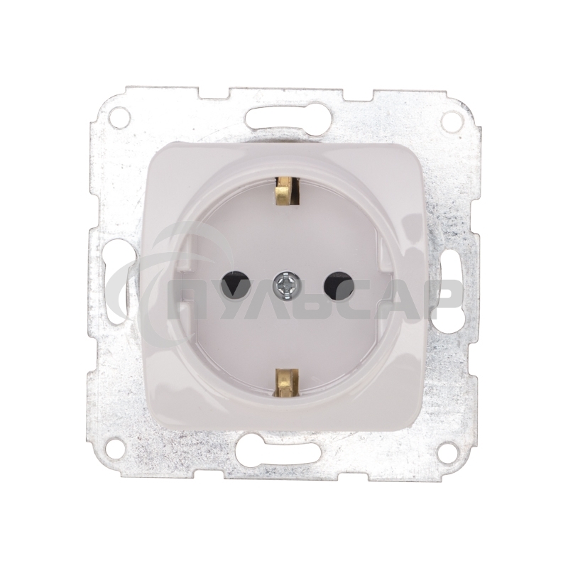 Розетка 1-ая DEA с/з с/у 16А мех. Бел KRANZ (1/10/120)
