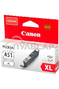 Картридж струйный Canon CLI-451XLGY серый, 780 стр. (повышенной емкости), для PIXMA iP7240, MG5440, 6340