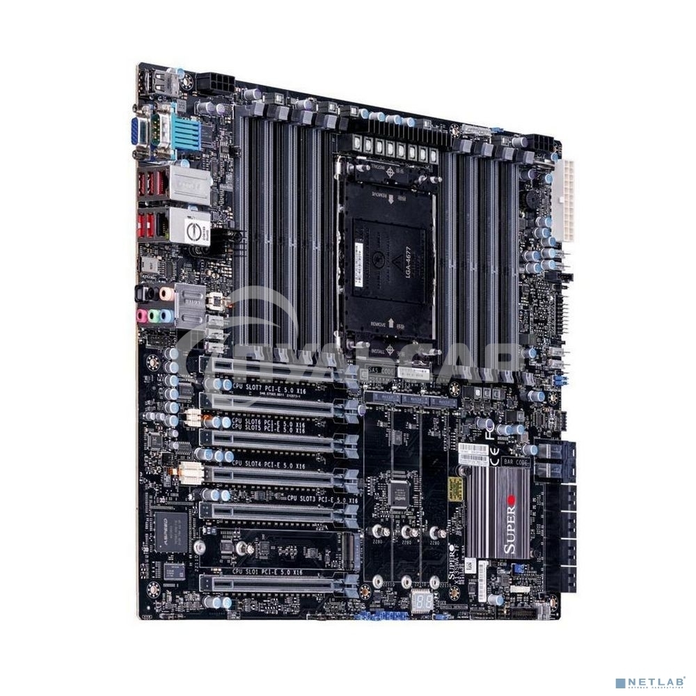 Материнская плата Supermicro MBD-X13SWA-TF-B, LGA 4677, Intel W790, 16xDDR5, 8xSATA, 4xM.2, 6xPCI-E 5.0 x16, 1x10Gb LAN, 1x1Gb LAN, 6xUSB, 7.1, E-ATX