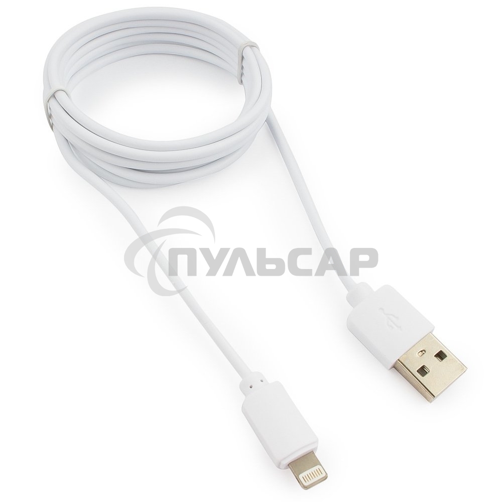 Кабель USB Гарнизон GCC-USB2-AP2-6-W AM/Lightning, для iPhone5/6/7, IPod, IPad, 1.8м, белый, пакет