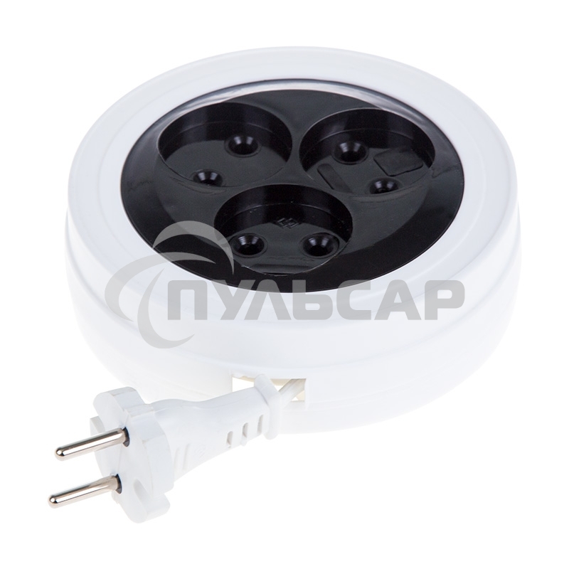 Удлинитель-рулетка PROconnect STANDARD 5 м, 3 гнезда, 2х0.75 мм², б/з, белый