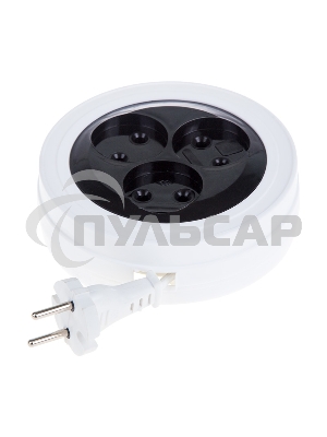 Удлинитель-рулетка PROconnect STANDARD 5 м, 3 гнезда, 2х0.75 мм², б/з, белый