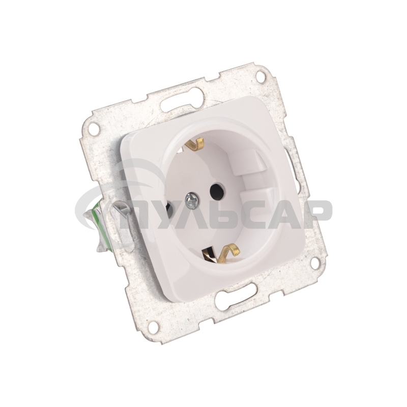 Розетка 1-ая DEA с/з с/у 16А мех. Бел KRANZ (1/10/120)