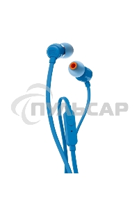 Наушники JBL Tune 110, 3.5 мм, внутриканальные, синий