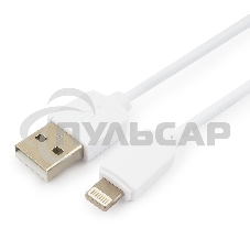 Кабель USB Гарнизон GCC-USB2-AP2-6-W AM/Lightning, для iPhone5/6/7, IPod, IPad, 1.8м, белый, пакет
