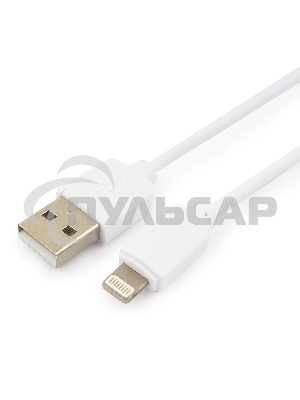 Кабель USB Гарнизон GCC-USB2-AP2-6-W AM/Lightning, для iPhone5/6/7, IPod, IPad, 1.8м, белый, пакет