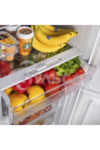 Холодильник Maunfeld MFF144SFW белый глянц. двухкамерный 154/52л морозилка снизу, ручная разморозка