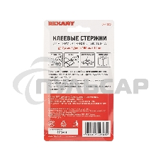 Клеевые стержни Rexant, Ø7 мм, 100 мм, цветные, 12 шт., блистер